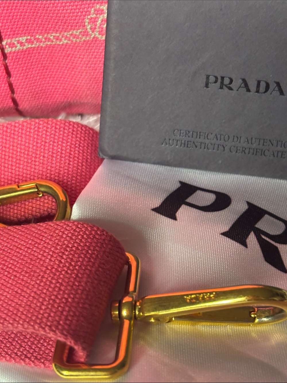 Prada Canapa Small Canvas Tote with Strap - Picture 5 of 16